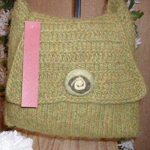 Green Flecked Felted Bag